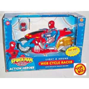   Spider man & Friends Lights and Sounds Web Cycle Racer Toys & Games