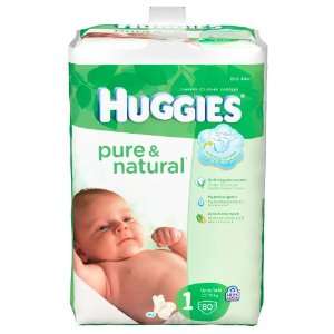   Pure & Natural Diapers, Size 1, 80 Count (Pack of 2)  Fresh