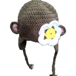 Baby Girl Monkey Beanie Hat, Animal Beanies, for Girls of 
