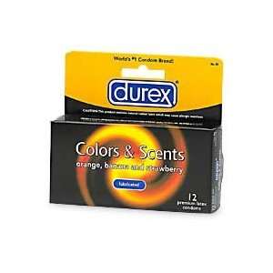  Durex Colors&scents Lubricated Latex Condoms 12ea/px6p 
