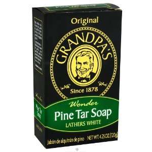  Grandpas Wonder Pine Tar Soap   4.25 oz Health 