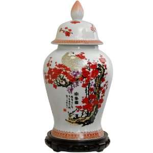 Authentic Asian Urn   18 Japanese Style Porcelain Temple Spice Jar 