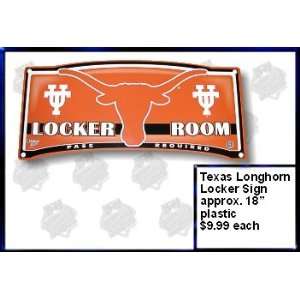  University of Texas Longhorns   Locker Room Sign Sports 