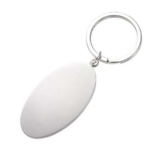  Personalized Chrome Plated Oval Keyring   Free Engraving 