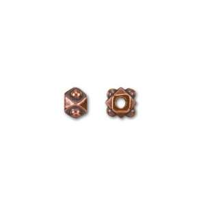  Antique Copper Plated Pewter Mini Cube Spacer EuroBead 