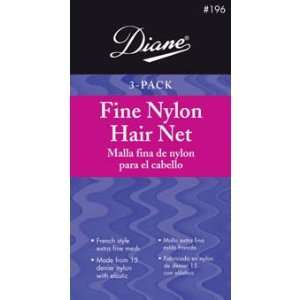  Diane Fine Nylon Hair Nets   Blonde (3 Pack) Beauty