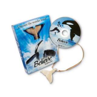  SeaWorld Believe Show DVD Whale Tail Necklace Combo