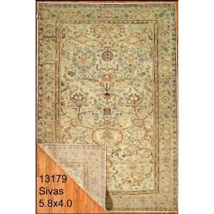    4x5 Hand Knotted Sivas Turkey Rug   40x58