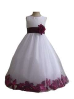  Classykidzshop White Rose Petals Special Occasion Dress 