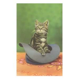  Kitten in a Hat Premium Giclee Poster Print, 24x32