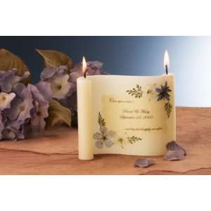  Blue Bouquet Personalized Scroll Candle   Large
