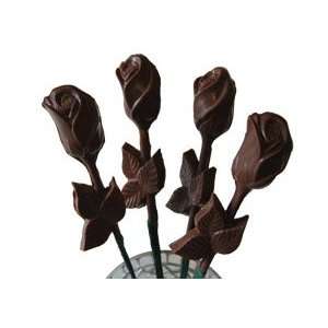 Chocolate Long Stem Roses   1 Dozen, for Grocery & Gourmet Food