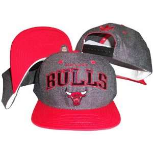  Chicago Bulls Grey/Red Two Tone Plastic Snapback 