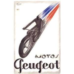  Charle Licas   Motos Peugeot Giclee on acid free paper 