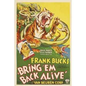 Bring Em Back Alive Movie Poster (11 x 17 Inches   28cm x 44cm) (1932 