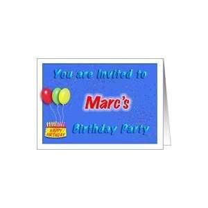  Marcs Birthday, Invitation to the Party Card Toys 