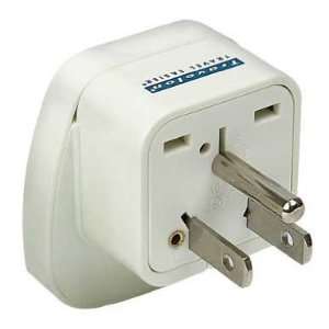  Travelon 12150 80 U.S. Grounded Adapter Plug   White 