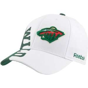  Reebok Minnesota Wild White Green Welded Flex Fit Hat 