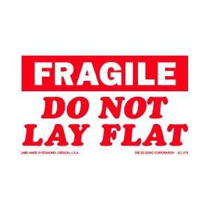  Fragile Do Not Lay Flat labels, 3 x 5, scl 518, 500 per 