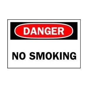 Danger No Smoking Sign,7 X 10in,eng,text   BRADY  