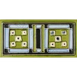   Green 3 x 6 Deco Tiles Glossy Ceramic   14136