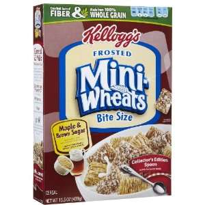 Kelloggs Frosted Mini Wheats Maple & Brown Sugar Bite Size Cereal 15 