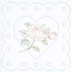  Rose & Heart Quilt Squares Arts, Crafts & Sewing