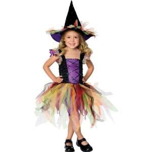  Childs Girls Princess Glitter Witch Costume (Size 