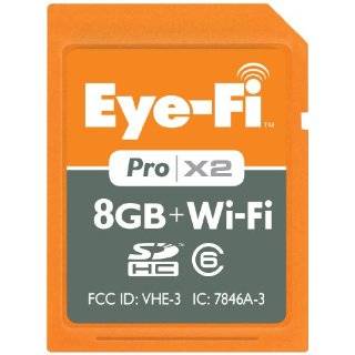 Eye Fi Pro X2 8 GB Class 6 SDHC Wireless Flash Memory Card EYE FI 8PC