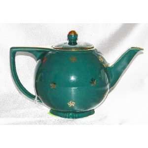 Hall Star Teapot Turquoise Mid Century Modern Design   Mint Condition