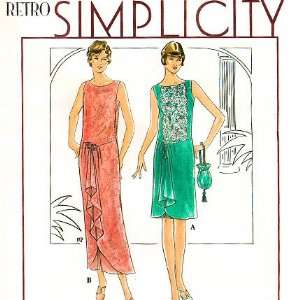  Simplicity 8776 Retro 1920s Reproduction Misses Flapper Dress 