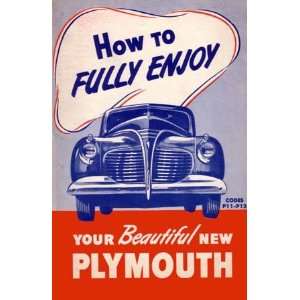 1941 PLYMOUTH Full Line Owners Manual User Guide