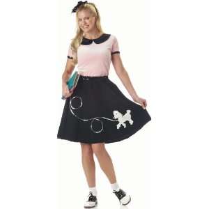  50s Hop With Poodle Skirt Adult Costume,MEDIUM 