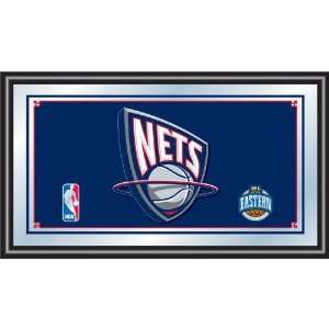  New Jersey Nets NBA Framed Logo Mirror 