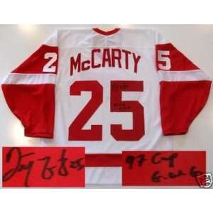   McCARTY SIGNED Detroit Red Wings 1997 CUP Jersey