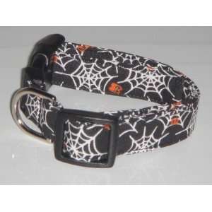  Spider Webs Eyes Halloween Dog Collar X Small 1/2 