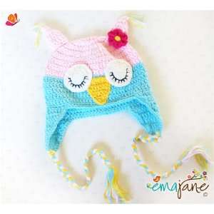  Ema Jane (Small (0   12m), Owl (Sleepy Light Pink and Ligh 