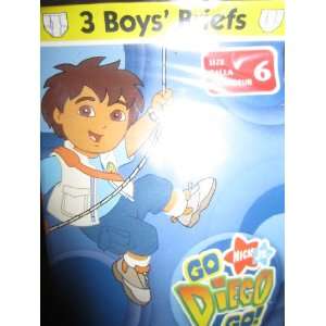  Go Diego Go Boys Briefs 3 Pack 3 Designs Size 6 