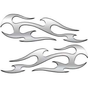  Full Color Reflective Silver Flame Decals Automotive