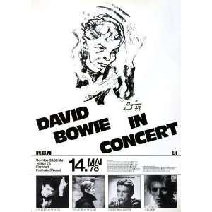  David Bowie   Heroes 1978   CONCERT   POSTER from GERMANY 