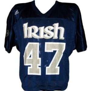  Notre Dame #47 Game Used 2005 07 Navy Lacrosse Jersey w 