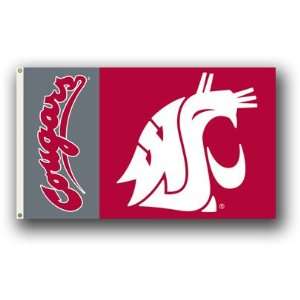   Washington State Cougars 3 by 5 Foot Flag w/Grommets 