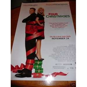  Four Christmases Movie Poster 27 X 40 New 2009 Everything 