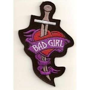  BAD GIRL KNIFE Embroidered FUN Quality Biker Vest Patch 