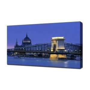 Chain Bridge Budapest   Canvas Art   Framed Size 24x36   Ready To 