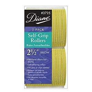  DIANE Self Grip Rollers 2 1/2 inch Yellow 4 Pack (Model 