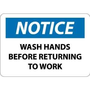    SIGNS WASH HANDS BEFORE RETURNING TO WORK