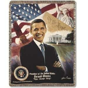  President Barack Obama Woven Tapestry Throw Everything 