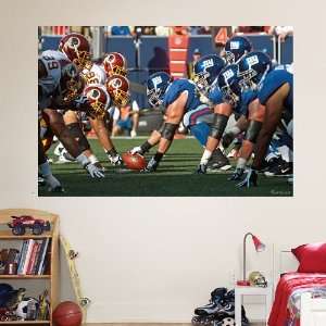  NFL Giants Redskins Line of Scrimmage Mural Vinyl Wall 