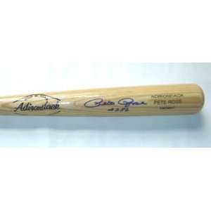  Pete Rose Autographed Baseball Bat   w/ 4256 Inscription 